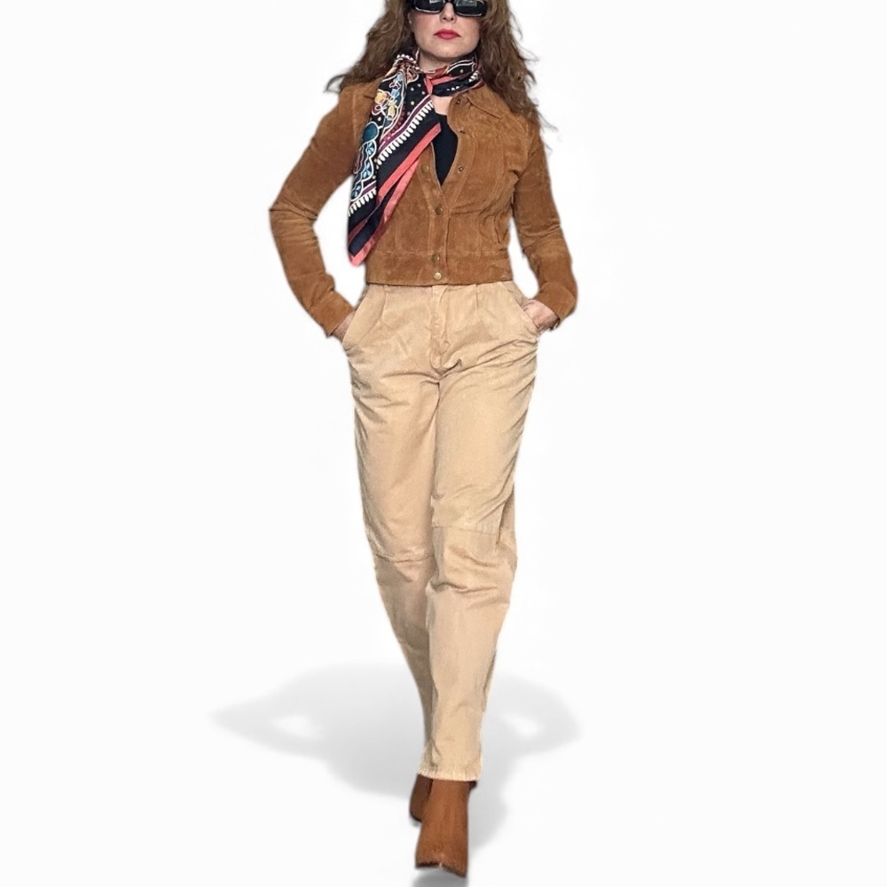 ZARA Khaki Utility Pants – Relaxed Fit Minimalist Style Size 4